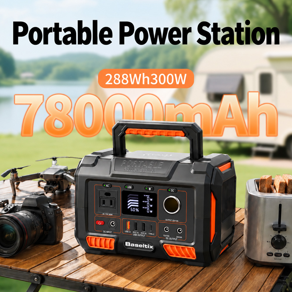Outdoor Camping Usa - 78000 mAh Taşınabilir Güç İstasyonu, 300W,