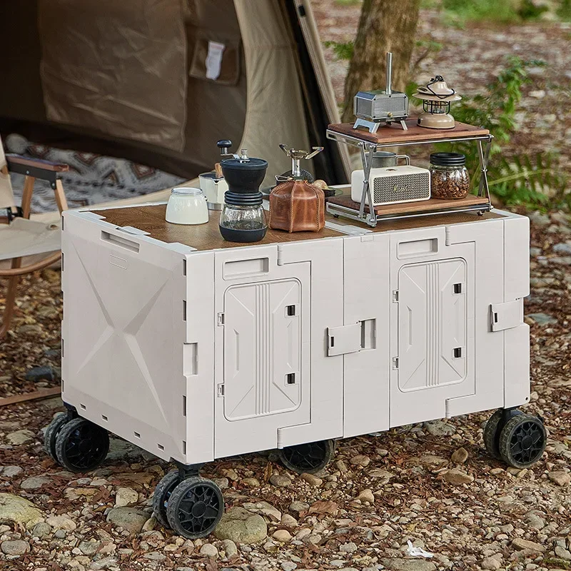 Outdoor Camping Trolley - Çok fonksiyonlu dış mekan kamp arabası,