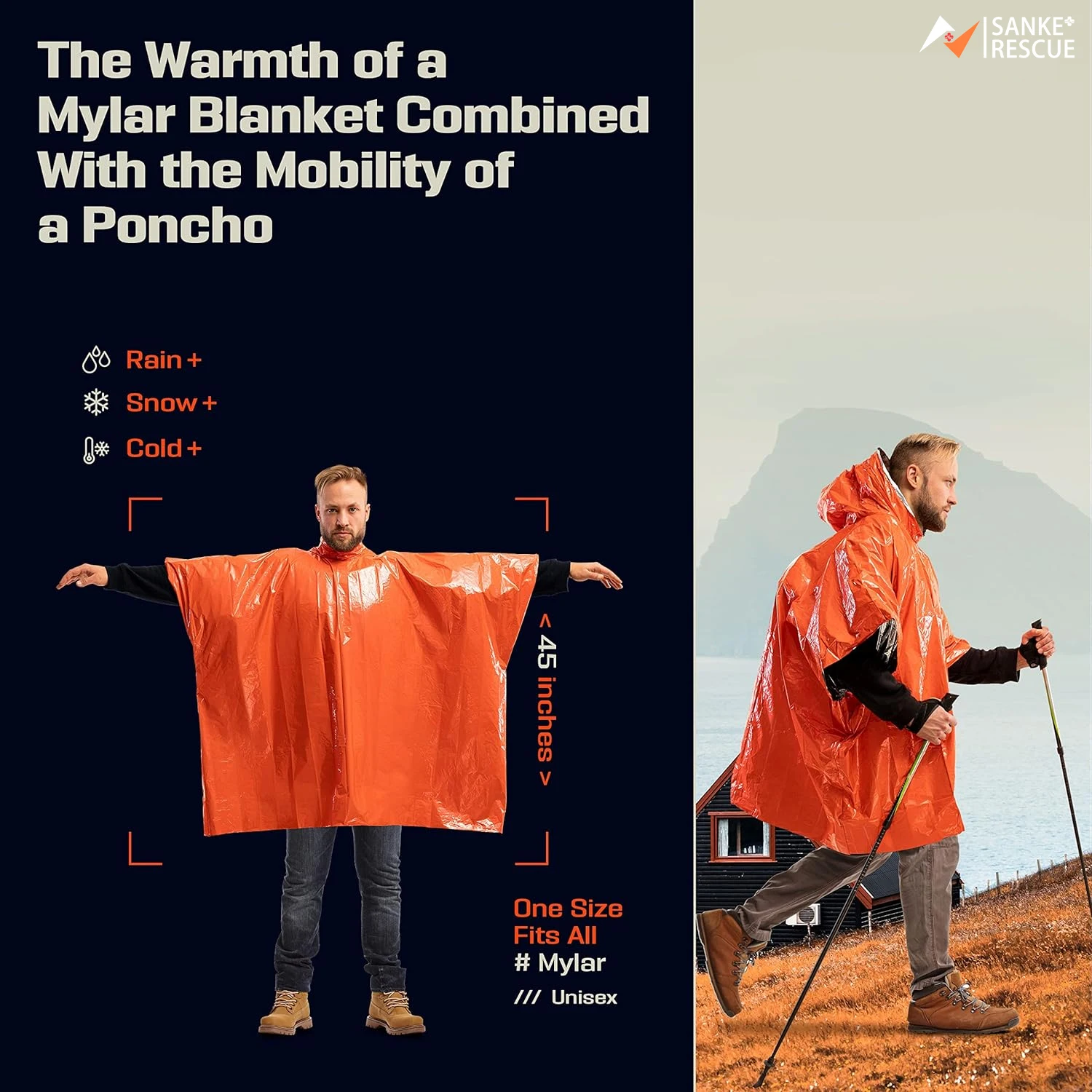 Acil Durum Yağmurluk Ponço, Te - Camping Rain Poncho incelemesi ve fiyatı